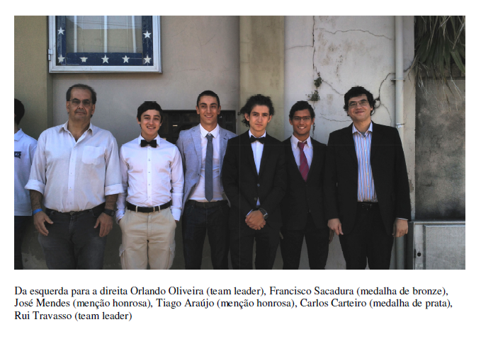 Equipa portuguesa que participou na XXI Olimpíada Ibero-americana de Física